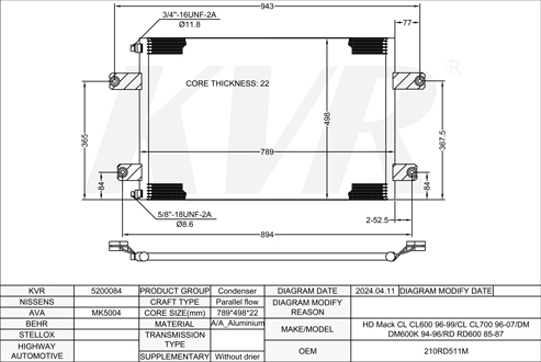 MACK,1996-2007 CONDENSER
