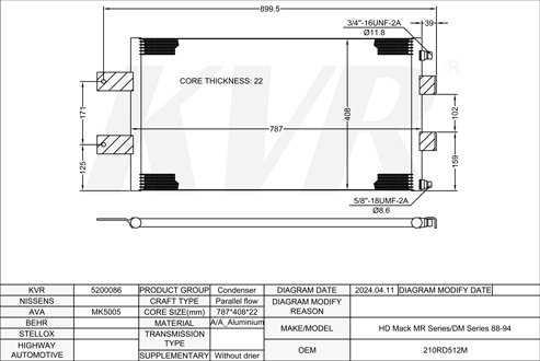 MACK,1988-94 CONDENSER
