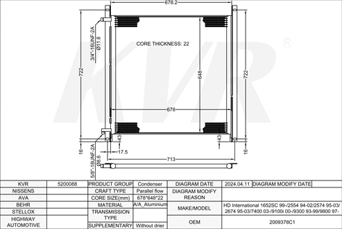 INTERNATIONAL,1995-2003 CONDENSER