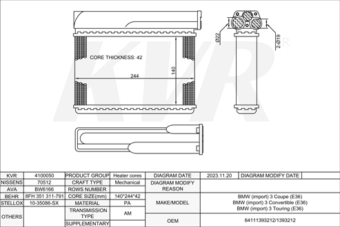 BMW COUPE,1992-99 S50 B30 (306S1) HEATER