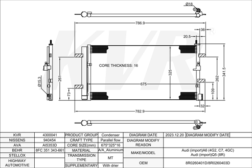 AUDI Closed Off-Road Vehicle,2008- CHJA CONDENSER