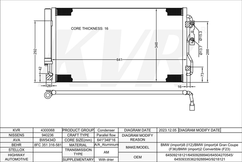 BMW COUPE,2014- N55 B30 A CONDENSER