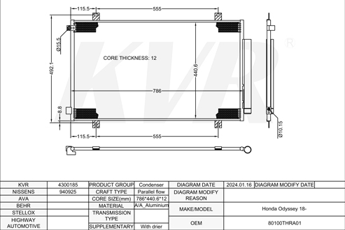 HONDA,2018- CONDENSER