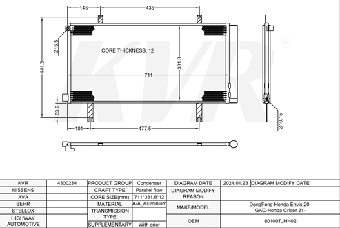 HONDA,2020- CONDENSER