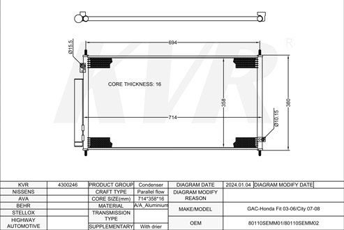 HONDA,CONDENSER