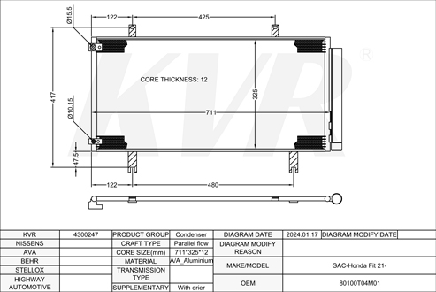 HONDA,2021- CONDENSER