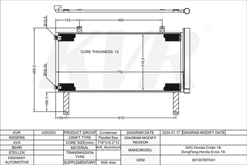 HONDA,2018- CONDENSER