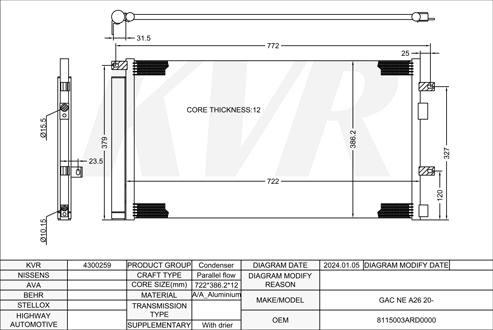 HONDA,2020- CONDENSER