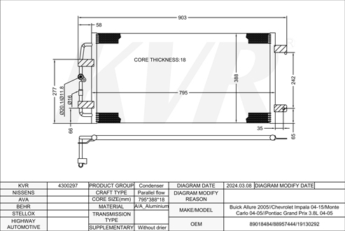 BUICK,2005- CONDENSER
