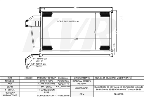 BUICK,1988-89 CONDENSER