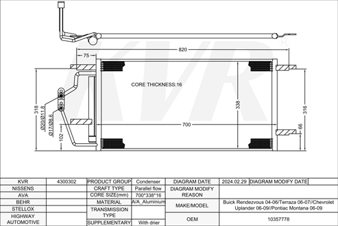 BUICK,2004-06 CONDENSER