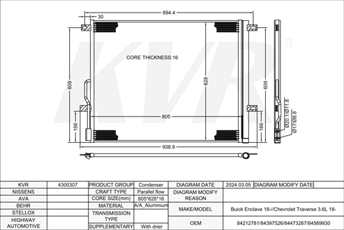 BUICK,2018- CONDENSER