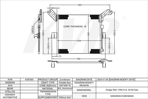 DODGE,2004-06 CONDENSER