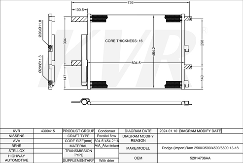 DODGE,2013-18 CONDENSER