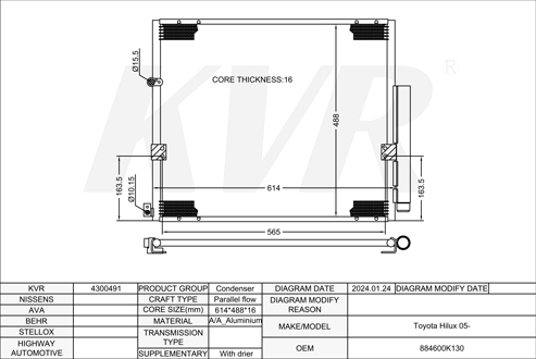 TOYOTA,2005- CONDENSER