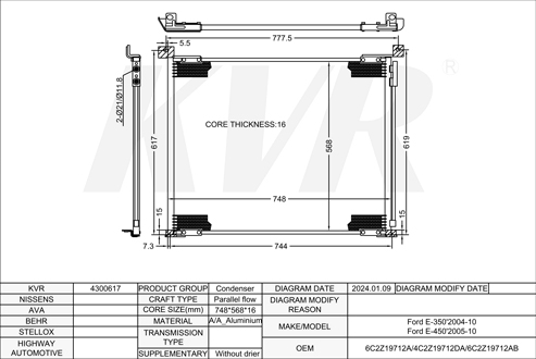 FORD,2004-10 CONDENSER
