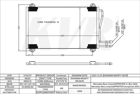 MERCEDES BENZ BOX,1996-2006 OM 602.980 CONDENSER