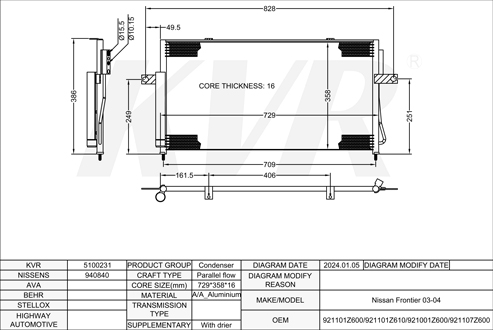 NISSAN,2003-04 CONDENSER