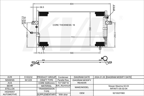 INFINITI,2002-04 CONDENSER