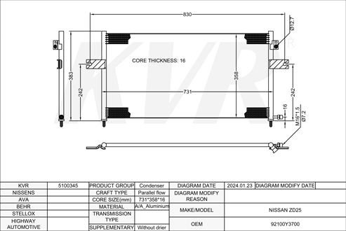 NISSAN,CONDENSER
