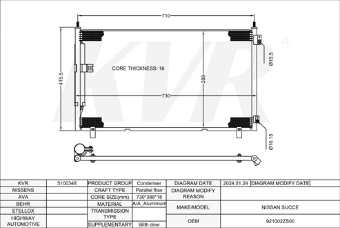NISSAN,CONDENSER