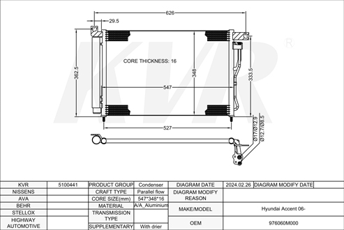 HYUNDAI.2006- CONDENSER