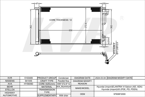 HYUNDAI SALOON,2015-20 G4NA CONDENSER