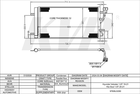 HYUNDAI,2019-21 CONDENSER