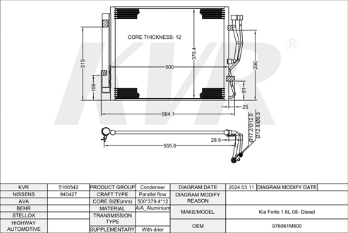 KIA,2008- CONDENSER