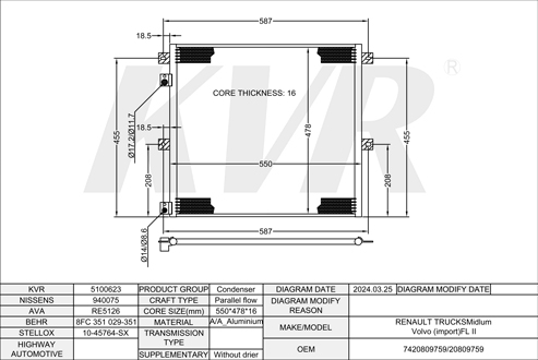 RENAULT,2000- DXi 7 CONDENSER