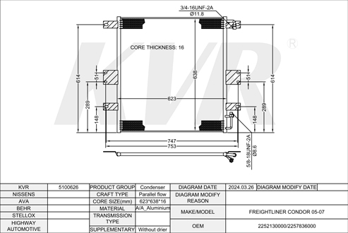 FREIGHTLINER,2005-07 CONDENSER