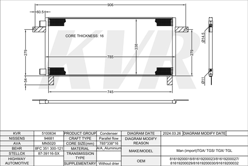 MAN,2000- D 2066 LF 36 CONDENSER