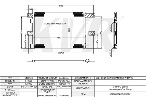 IVECO,1991-2011 F4AE0681B CONDENSER
