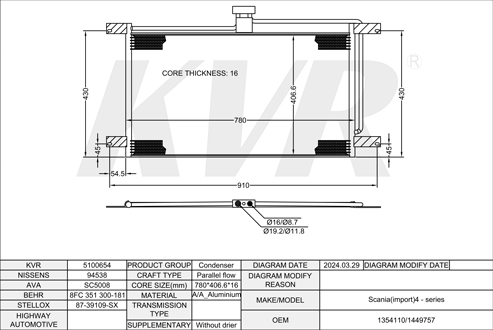 SCANIA,1995-2004 DSC 14.15 CONDENSER