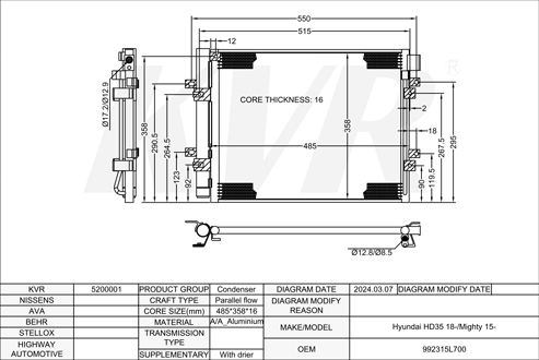 HYUNDAI,2015- CONDENSER