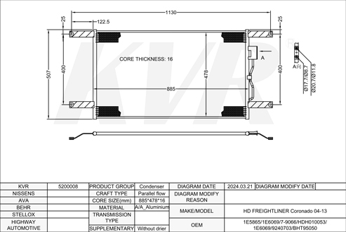 FREIGHTLINER,2004-13 CONDENSER