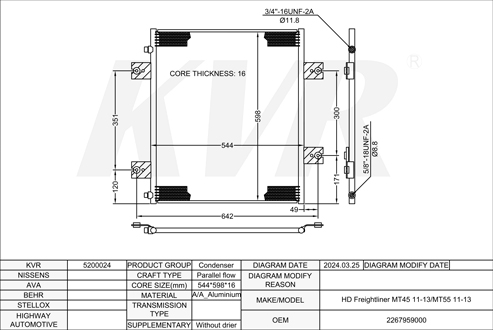 FREIGHTLINER,2011-13 CONDENSER