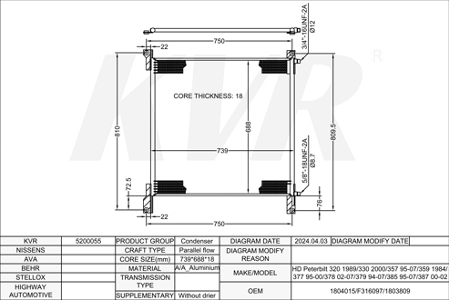 PETERBILT,1995-2007 CONDENSER