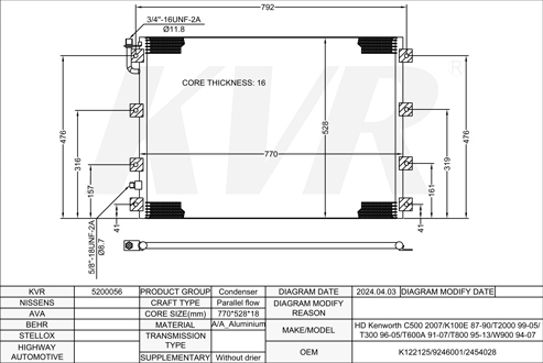 KENWORTH,1999-2005 CONDENSER