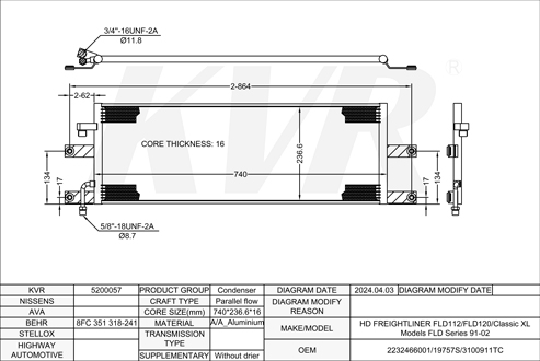 FREIGHTLINER,1991-2002 CONDENSER