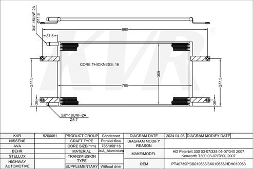 PETERBILT,2003-07 CONDENSER
