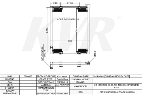 UD,1999-2004 CONDENSER
