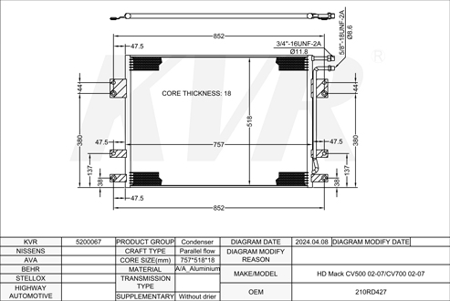 MACK,2002-07 CONDENSER