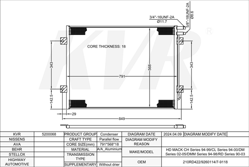 MACK,2004-07 CONDENSER