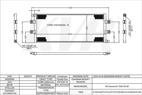KENWORTH,1992-98 CONDENSER