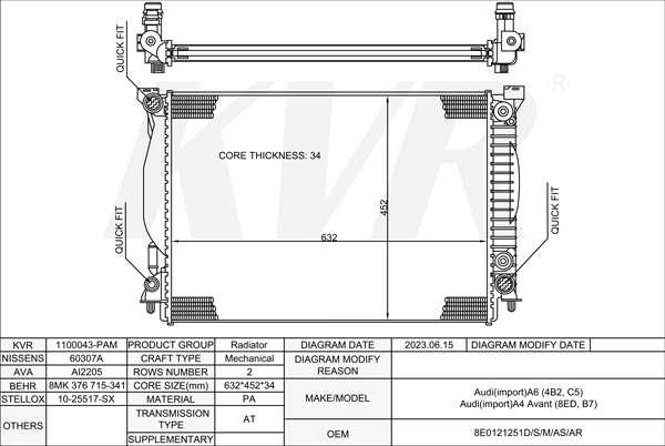 ADDI SALOON,1997-2005 ASN RADIATOR