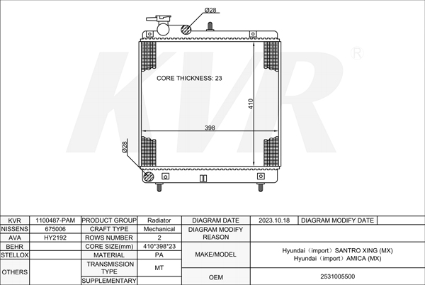 HYUNDAI HATCHBACK,1998- G4HG RADIATOR
