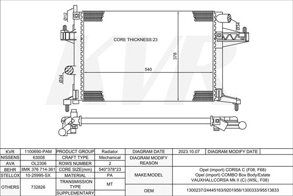 OPEL HATCHBACK,2000-09 Z 18 XE RADIATOR