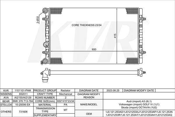 AUDI HATCHBACK,1996-2003 ASZ RADIATOR