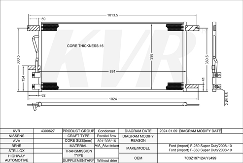 FORD,2008-10 CONDENSER